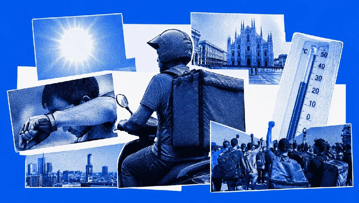 Les canicules deviennent une question de travail. Les livreurs italiens poussent l'Europe vers un nouveau débat
