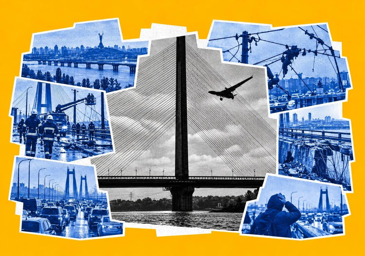 Ataques a los puentes de Kyiv: cómo los ataques rusos con drones están paralizando la capital de Ucrania